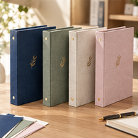 Porte-documents en lin personnalisé de qualité supérieure, classeur élégant pour la présentation de documents de bureau