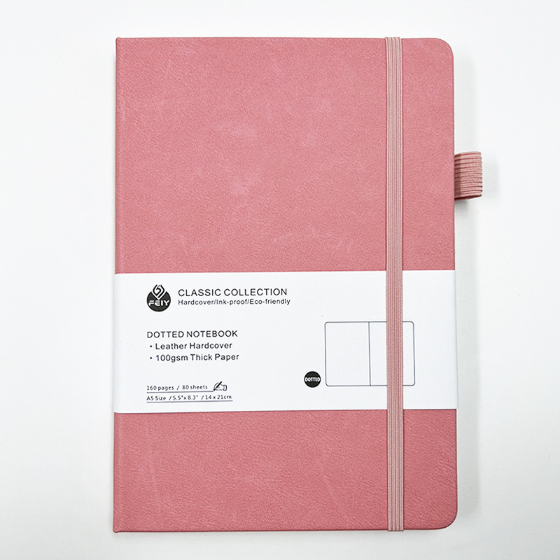 หน้ากระดาษด้านในลายจุดสีชมพู A5