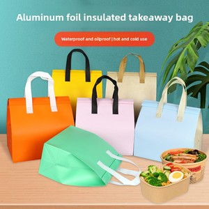 Sac isotherme vierge en feuille d'aluminium avec impression couleur et logo personnalisé pour barbecue, écrevisses, thé au lait - Écologique et résistant à la chaleur - Product Image 1