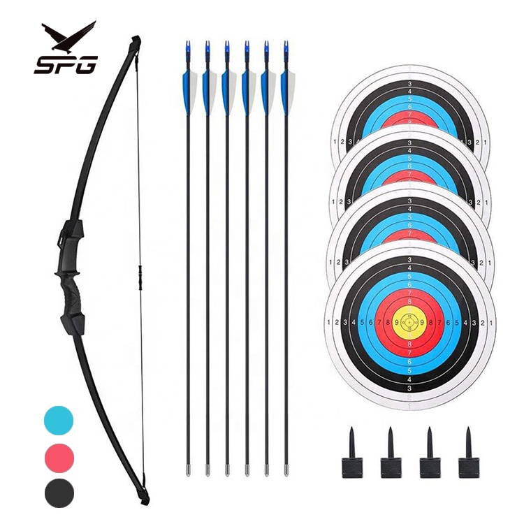 חיצוני ספורט ירי משחק Recurve קשת מתנת ילדי צעצוע 6 חצים יעד חץ וקשת סט לילדים קשת וחץ