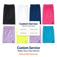 Shorts de basketball personnalisés pour hommes en tissu peigné respirant Spandex/Polyester avec logo imprimé par transfert thermique et cordon de serrage