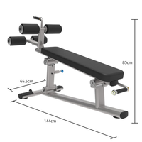Banc de musculation réglable commercial 52 kg - Banc en cuir PU avec coussin d'assistance pour sit-up et cadre en acier pour la maison/la salle de sport (vente en gros)