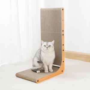 Personalizado en forma de L respetuoso del medio ambiente de cartón montado en la pared del gato rascador poste moderno gato árbol Scratch Pad para gatos - Product Image 5