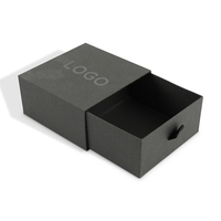 Boîte cadeau écologique personnalisée en carton de 2 mm d'épaisseur avec tiroir coulissant, gaufrage et pelliculage mat pour montres