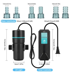 <span class=keywords><strong>Lampe</strong></span> <span class=keywords><strong>UV</strong></span> submersible pour la purification de l'eau d'<span class=keywords><strong>aquarium</strong></span> avec minuterie intégrée, design étanche pour la désinfection et l'élimination des algues - Product Image 4
