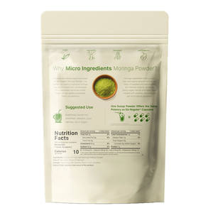 BioFlex Fournisseur chinois Vente en gros en vrac OEM Étiquette privée Poudre d'extrait de feuilles de <span class=keywords><strong>Moringa</strong></span> biologique aromatisée pure en sachet - Product Image 2