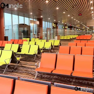 3 koltuklu yolcu bekleme havaalanı sandalyesi poliüretan havaalanı kiriş oturma kamu alanı için