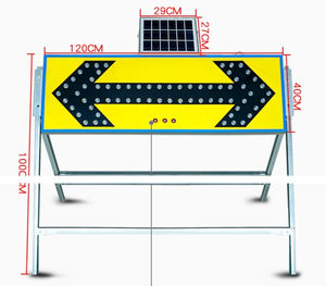 Luce solare LED freccia di sicurezza stradale segnale stradale segnale di segnale di luce luce di direzione luci Led frecce segnali stradali - Product Image 6
