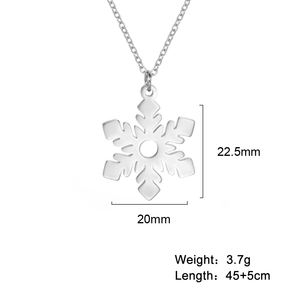 Collier avec pendentif en acier inoxydable avec des flocons de neige Frozen <span class=keywords><strong>Elsa</strong></span> pour femmes, filles, enfants, cadeaux de Noël, vente en gros - Product Image 6