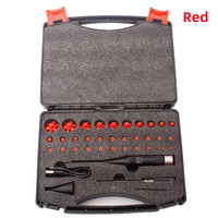 Kit de viseur laser métallique rechargeable avec 32 adaptateurs, modèles rouge/vert haute luminosité, interrupteur à bouton-poussoir durable
