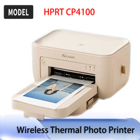 Imprimante photo thermique compacte HPRT CP4100 en gros, imprimante couleur à sublimation par transfert thermique avec WiFi sans fil et vidéo AR, appareil d'impression couleur