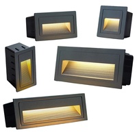 Lampes murales encastrées LED en aluminium, lampes à capteur extérieures, lampes d'angle pour escaliers, étanches