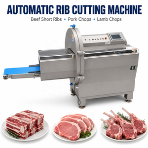 Machine industrielle automatique de dé<span class=keywords><strong>coupe</strong></span> de viande avec os, pour bœuf, côtes de porc, agneau, trancheuse de portions, 210 coupes/min - Product Image 1