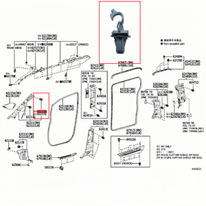 Toyota A Pillar Clip 6221752120 For Land Cruiser Front <b>Door</b> <b>Trim</b> Panel Fixing Nylon Fastener - Product Image 1