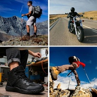 BAEWOON TB14 Bottes tactiques mi-montantes respirantes et antidérapantes pour hommes, imperméables, bottes de randonnée pour hommes, vente en gros usine