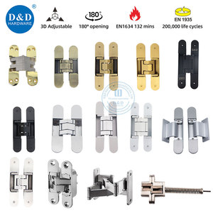 Thép không gỉ bản lề điều chỉnh 12kg-200kg CE lửa đánh giá giấu nhiệm vụ nặng nề Kẽm hợp kim vô hình ẩn 3D cửa bản lề - Product Image 2