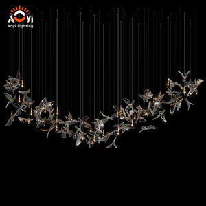 Lustre LED Papillon en Cristal <span class=keywords><strong>de</strong></span> Luxe - Suspension Moderne Flottante pour Escalier et Atrium <span class=keywords><strong>de</strong></span> Villa - Product Image 5
