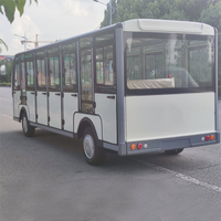 Bus touristique électrique entièrement fermé pour 23 passagers avec portes vitrées pour les attractions touristiques des stations balnéaires