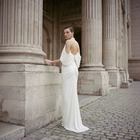 Robe blanche simple personnalisée d'usine pour femmes, robe de soirée longue blanc cassé, robe de soirée élégante blanche