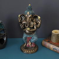 Statue artisanale en résine personnalisée seigneur Ganesha Statue en laiton dieu indien éléphant Ganesha