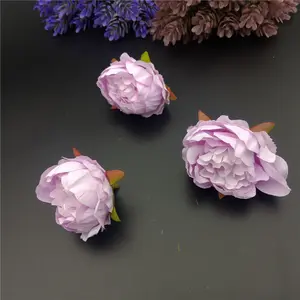 Cabeças de flor artificial de rosa, venda por atacado de 4 cm, cabeças de doy, materiais para decoração de casamento