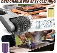 Brosse électrique pour barbecue extérieur, brosse électrique rotative à 3 vitesses pour barbecue, brosse de nettoyage pour barbecue en acier inoxydable 304