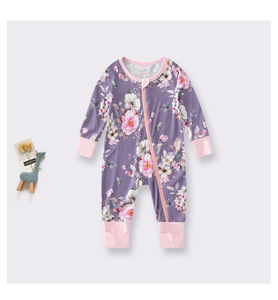 Pijama Enterizo para Bebé con Cierre Frontal, 95% Bambú / 5% Spandex, Ultra Suave, Manga Larga, para Primavera y Otoño, Ideal para Piel Sensible - Product Image 5