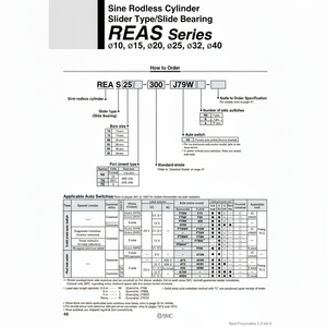 Cilindro sin vástago sinusoidal SMC Pneumatics - Product Image 1