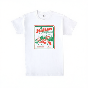 Maglietta Italian Nightmare bianca unisex promozionale - Product Image 2