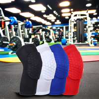 Conception en nid d'abeille élastique Flexible Sports de plein air Compression genouillère nouvelle housse de protection pour les joueurs de football de volley-ball