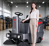 Balayeuse électrique commerciale pour sols industriels, machine de balayage de poussière pour garage et entrepôt logistique