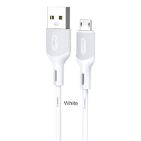 KAKU grosir kabel USB mikro 2,4 A 1m | TPE kabel Data pengisi daya pintar berkecepatan tinggi