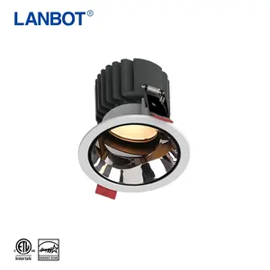 IP44 15W 18W 24W Iluminación de techo Fundición a presión Aluminio IP44 Antideslumbrante Empotrable COB Led Downlight para hotel