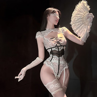 Body Lingerie Séduisant et Transparent avec Bretelles, Conception Prête à Porter, Tissu Polyester Dobby, Fourniture ODM - QQNY
