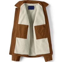 Veste de chasse décontractée pour hommes, travail d'automne, veste de travailleur à fermeture éclair en toile de canard à la mode avec doublure en polaire Sherpa, vente en gros