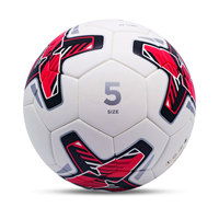 Ballon de football en PU personnalisé avec logo, taille 5, thermocollé, sans couture, vente en gros
