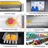Machine d'emballage automatique intelligente à écran tactile pour film alimentaire, idéale pour les produits frais en supermarchés