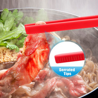 Pinces alimentaires en silicone monobloc entièrement enveloppées pour pain, sushi, barbecue, résistantes aux hautes températures, pour service en libre-service, steak, ustensiles de cuisine en silicone