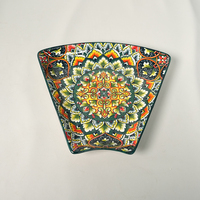 Ensemble de vaisselle en céramique bohème 9 "plateau Vintage peint à la main plateau de repas ménage lumière luxe Dessert assiette de service