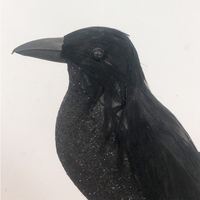 Extensions de décoration du thème de l'anime raven, Simulation de fête rétro, têtes de plumes noires, magasins de centres commerciaux