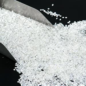 Moissanite synthétique (créé en laboratoire) en vrac, 0,7 mm, couleur GH, blanc, taille brillant, effet de couleur/flammes, certifié par un tiers - Product Image 1