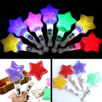 Baguette lumineuse personnalisée avec logo pour mariages, raves, camping, Nouvel An, carnaval, Halloween, baguette magique féerique étoilée