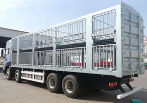 Rimorchio per Bestiame da 30-100 Tonnellate, Rimorchio per Trasporto Animali con Assi, Semirimorchio con Recinzione per Trasporto Animali - Product Image 4
