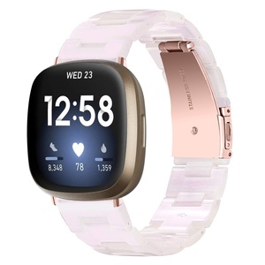 <span class=keywords><strong>Fitbit</strong></span> <span class=keywords><strong>Versa</strong></span> <span class=keywords><strong>3</strong></span>/Senseステンレス鋼折りたたみ留め金交換用リストバンドファッション<span class=keywords><strong>3</strong></span>リンク樹脂時計ストラップ用 - Product Image 2