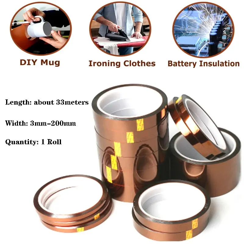 High Quality Heat Resistant PI Tape Wholesale High Temperature Electrical Polyimide Film Sublimation Heat Tape For PCB