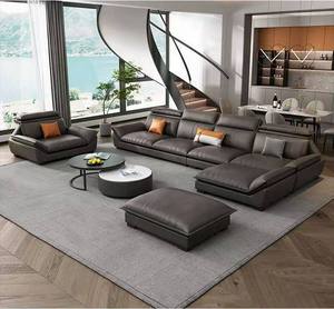 Canapé-lit inclinable trois places <span class=keywords><strong>en</strong></span> <span class=keywords><strong>cuir</strong></span> véritable italien de luxe avec rembourrage <span class=keywords><strong>en</strong></span> éponge, design moderne et minimaliste <span class=keywords><strong>pour</strong></span> <span class=keywords><strong>salon</strong></span> - Product Image 5