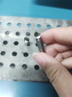 Pisau Frais Berujung Bulat Berlian Kristal Tunggal MCD Diameter Shank 6mm 1 Mata Pisau Kustomisasi ODM OEM Emas Perak Tembaga