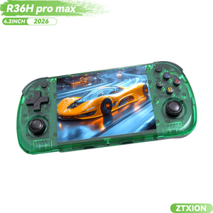 เครื่องเล่นเกมพกพา R36H Pro Max หน้าจอ HD ขนาด 4.3 นิ้ว คลาสสิก พร้อมเกม 15000 เกม แบตเตอรี่ 3500mah รองรับ 30 โปรแกรมจำลอง - Product Image 4