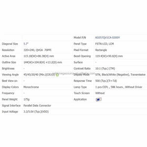 Módulo de Pantalla LCM Industrial KG057QV1CA-G000 Nuevo y Original, KG057QV1CA-G000Y - Product Image 4