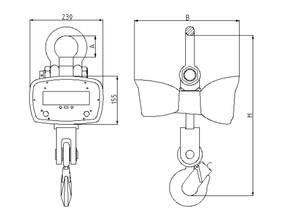 HK-S उच्च गुणवत्ता 1t 2t 3t इलेक्ट्रॉनिक क्रेन स्केल का वजन रिमोट नियंत्रक - Product Image 6